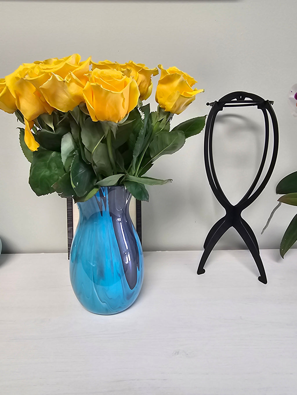 Fluid Art Vase and Canvas