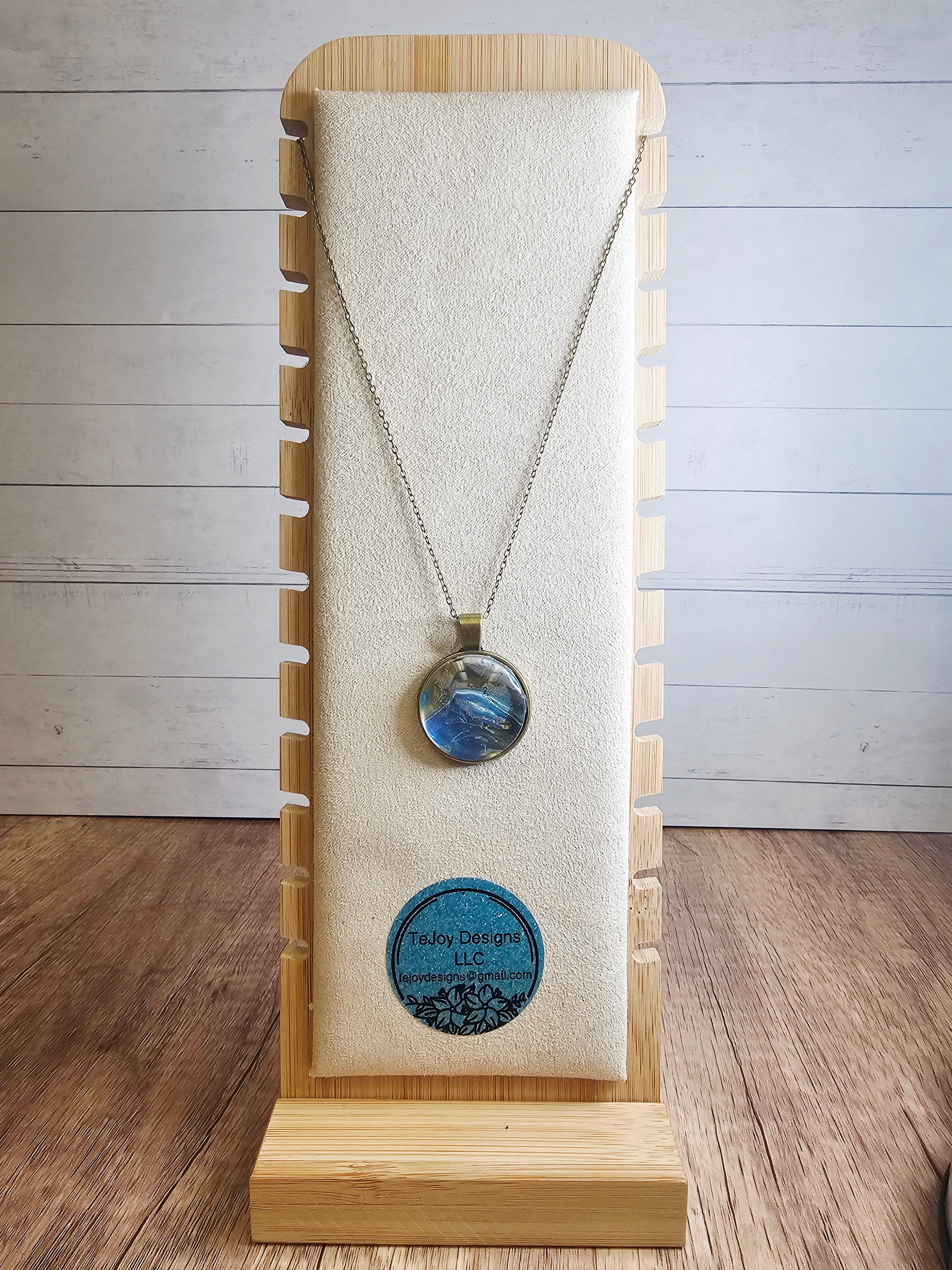 Antique Brass Fluid Art Necklace