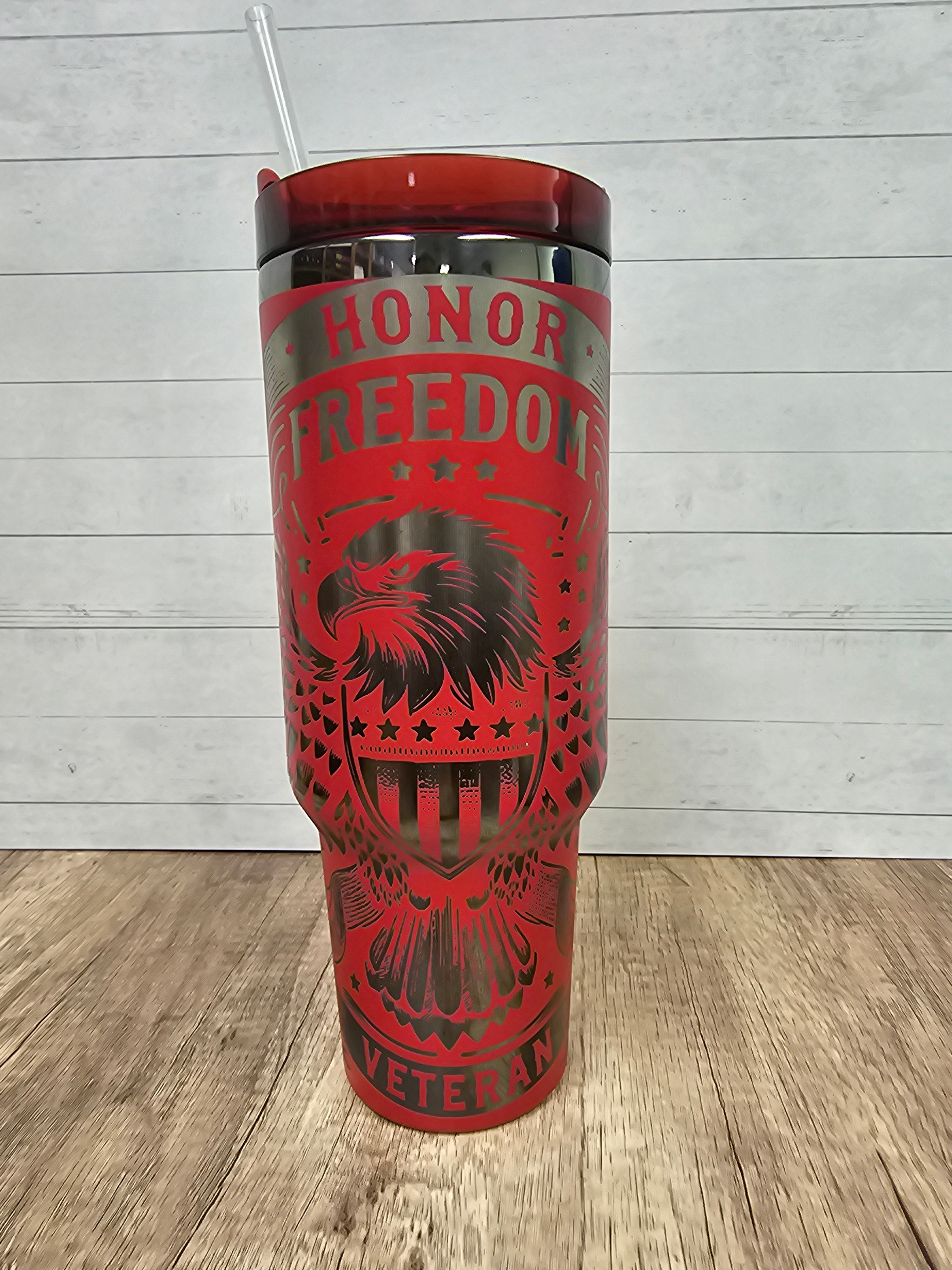 Honor Freedom Veteran Tumbler