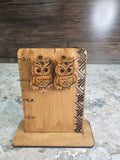 Resin Owl Hoop Earrings