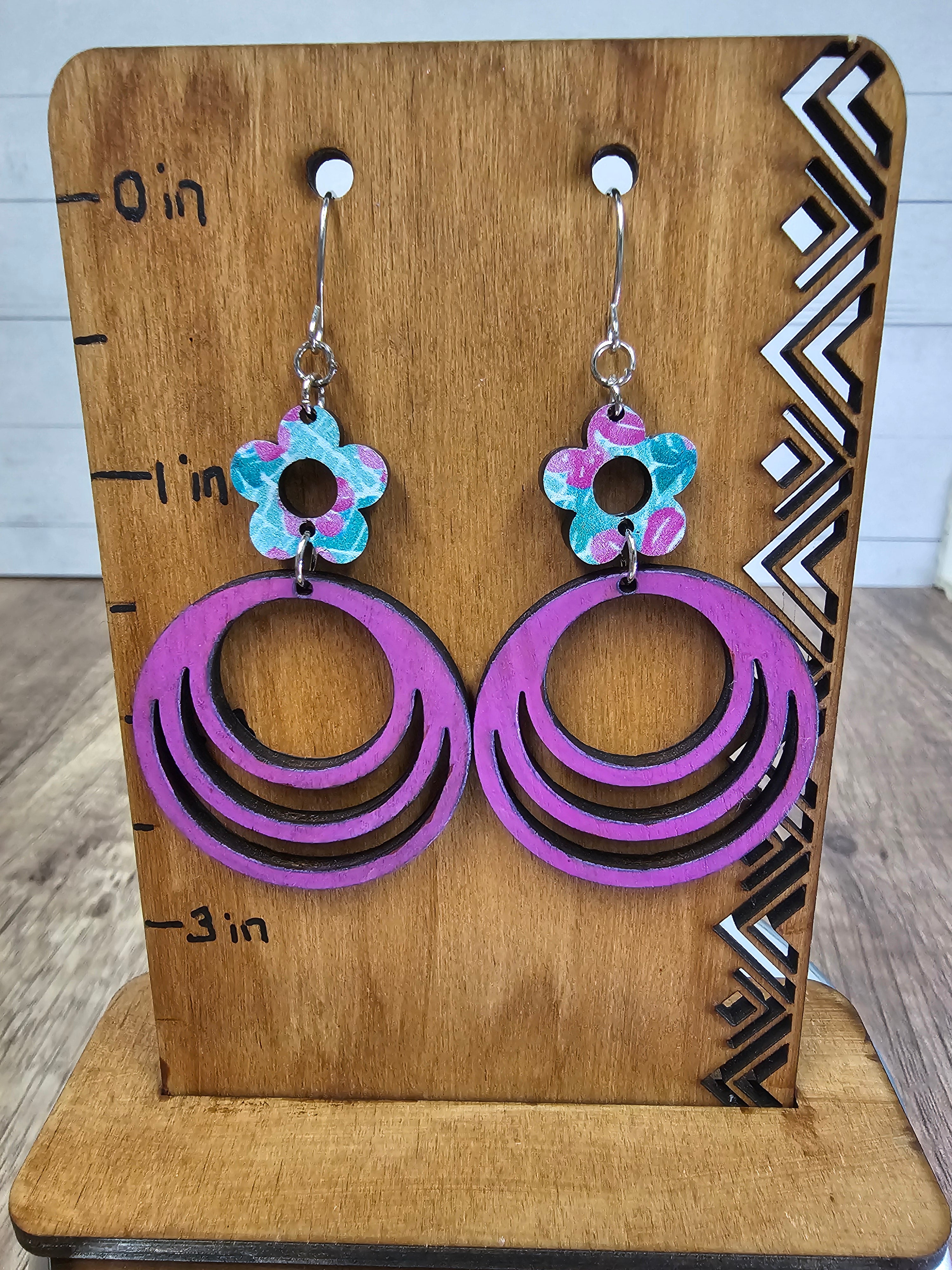 Flower and Loops Earrings