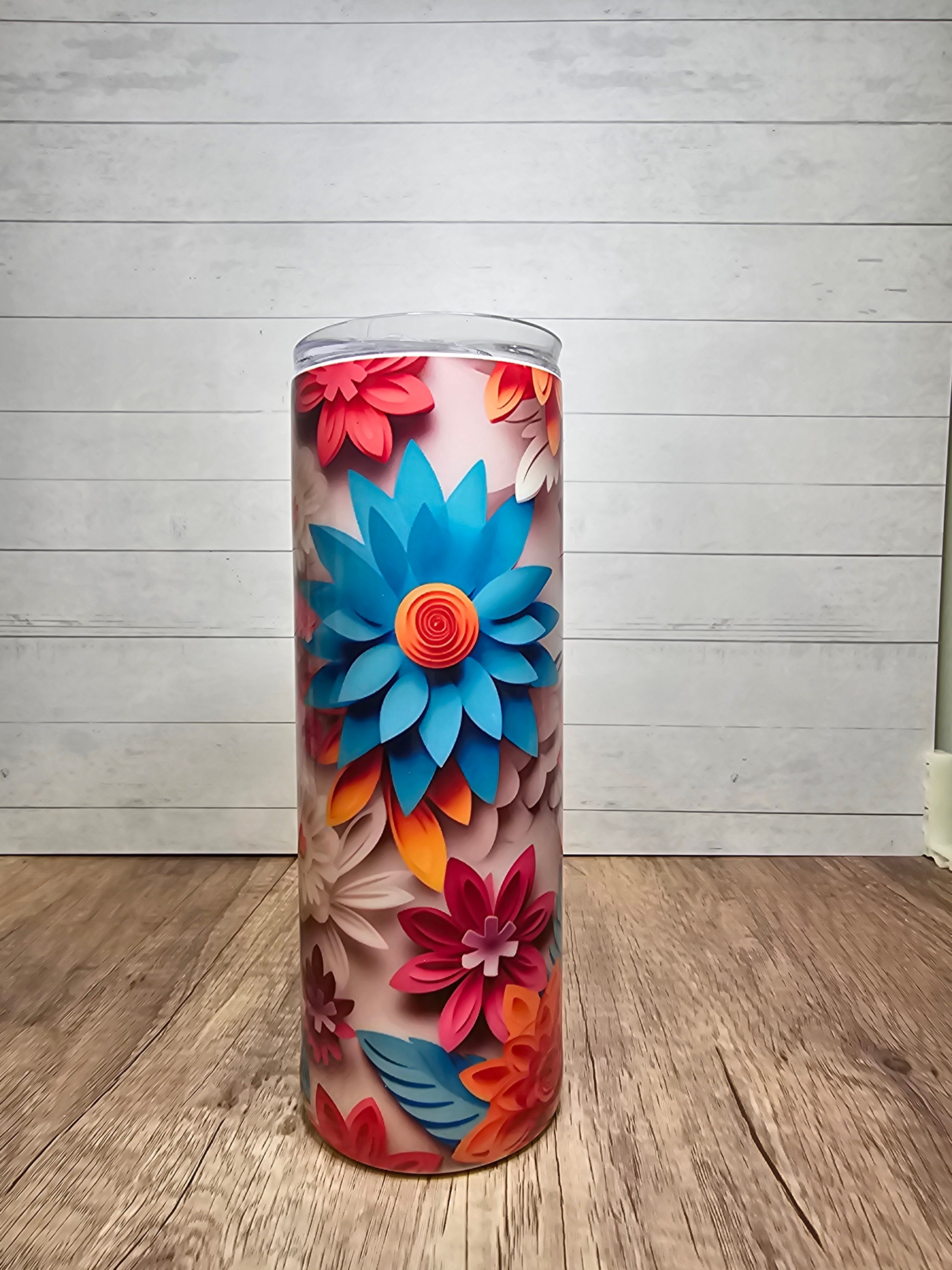 Floral Skinny Tumbler