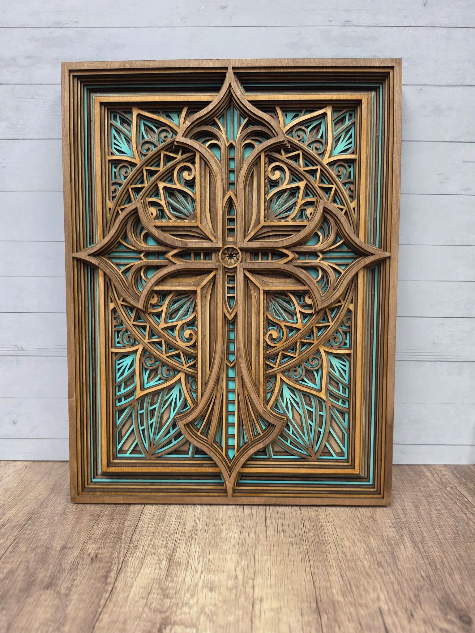 Wooden Layered Cross
