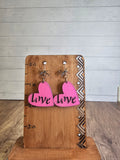 Wooden Love Earrings