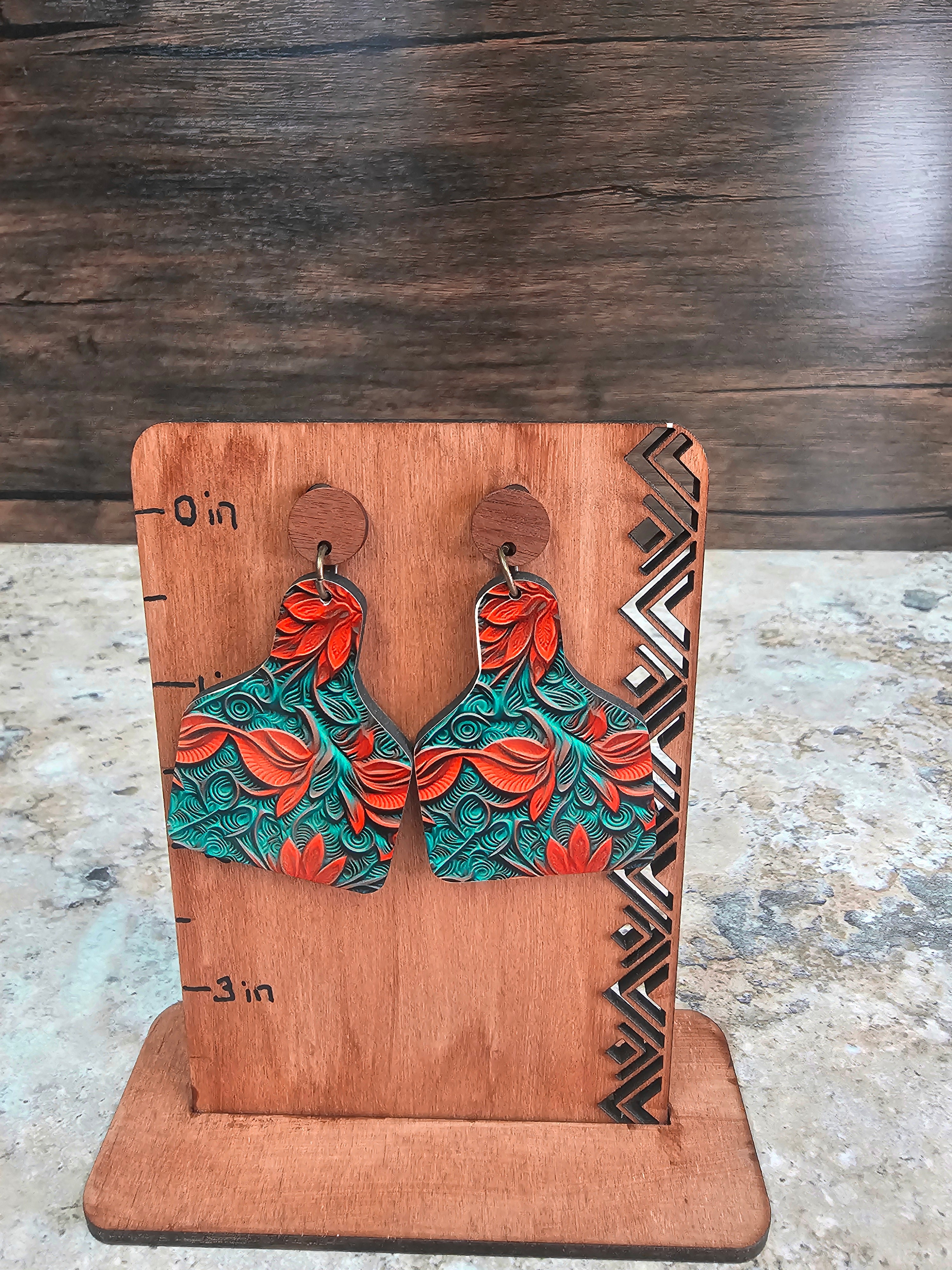 Western Cattle Tag Earrings